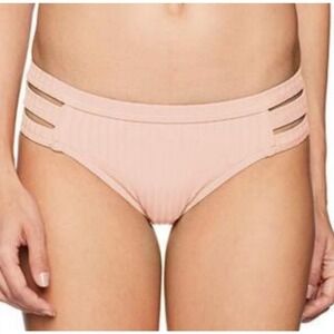 Seafolly Women's Swim Inka Rib Multi Strap Hipster Bikini Brief Size 8 Pink NWT